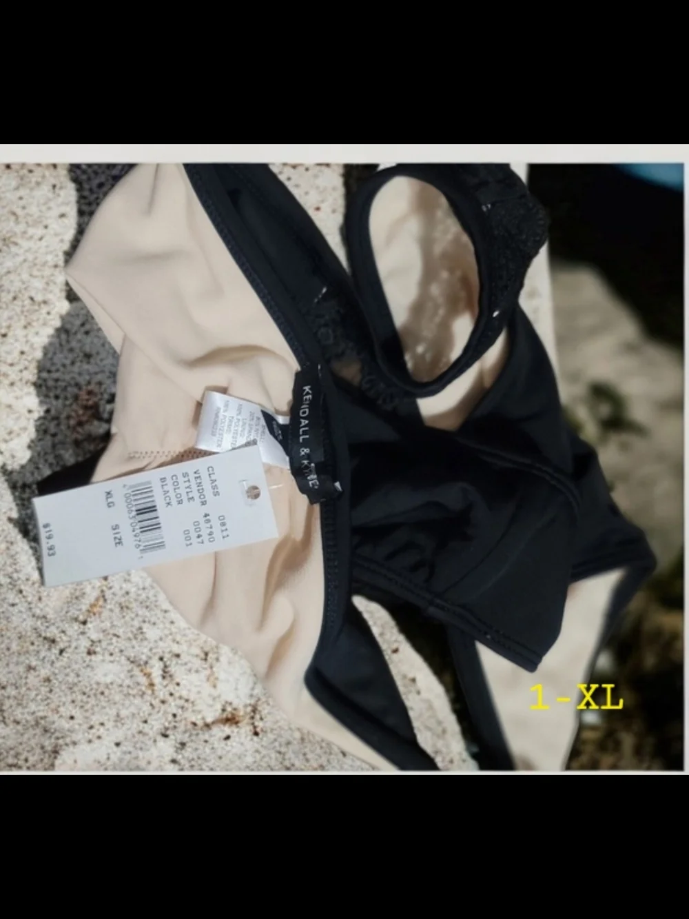 Kendall & Kylie - XL Black Bikini Bottom